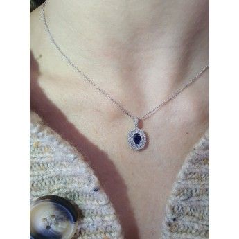 Collana Donna GIORGIO VISCONTI in oro, zaffiro blu e diamanti  -  GB38963BZ