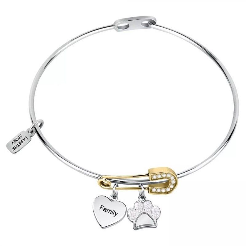 Bracciale Donna La Petite Story LPS05ASF11 in acciaio rodiato con charms pendenti collezione Family