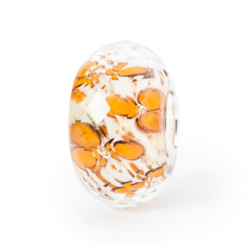 Beads Trollbeads TGLBE-30078 “Fiori D’Arancio” in vetro