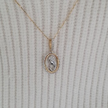 Collana Donna in oro giallo e bianco - 203.FFE-C+M28-M13