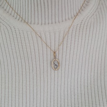 Collana Donna in oro giallo e bianco - 203.FFE-C+M28-M13