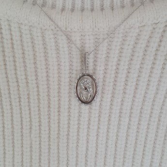 Collana Donna in oro bianco - 204.FFCC-C+M24-M13