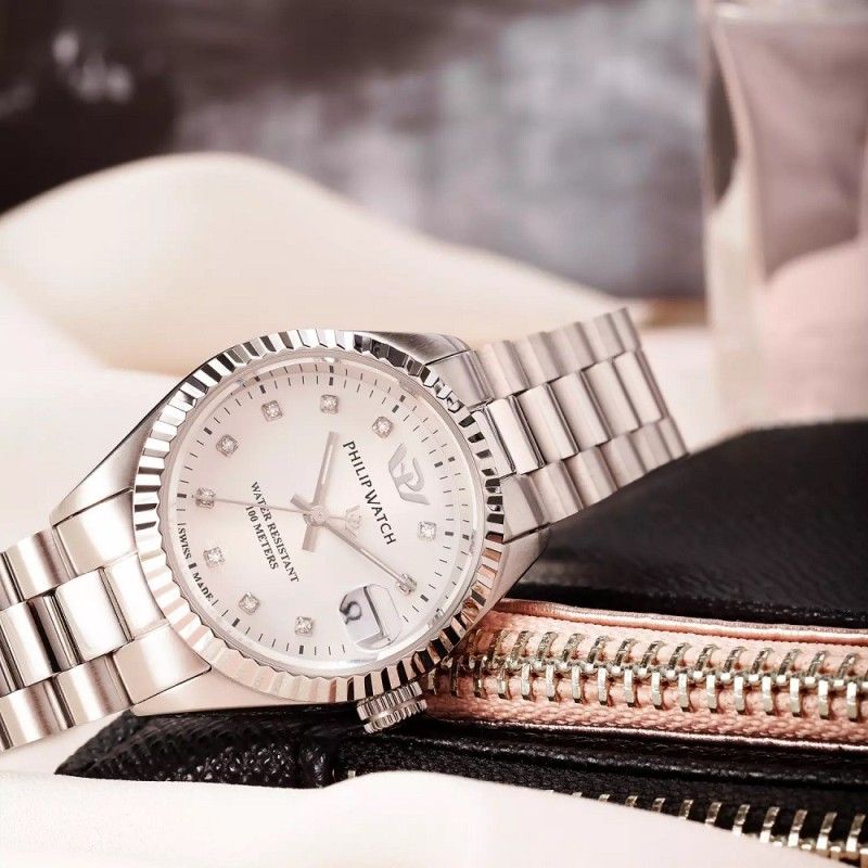 Philip Watch Men's R8253095015 Blaze Swiss-Quartz Silver Dial Watch :  Amazon.in: Fashion
