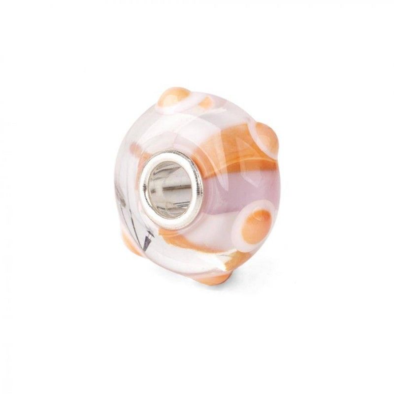 Beads Trollbeads TGLBE-20304 “Pois Corallo” in vetro collezione Thun By Trollbeads