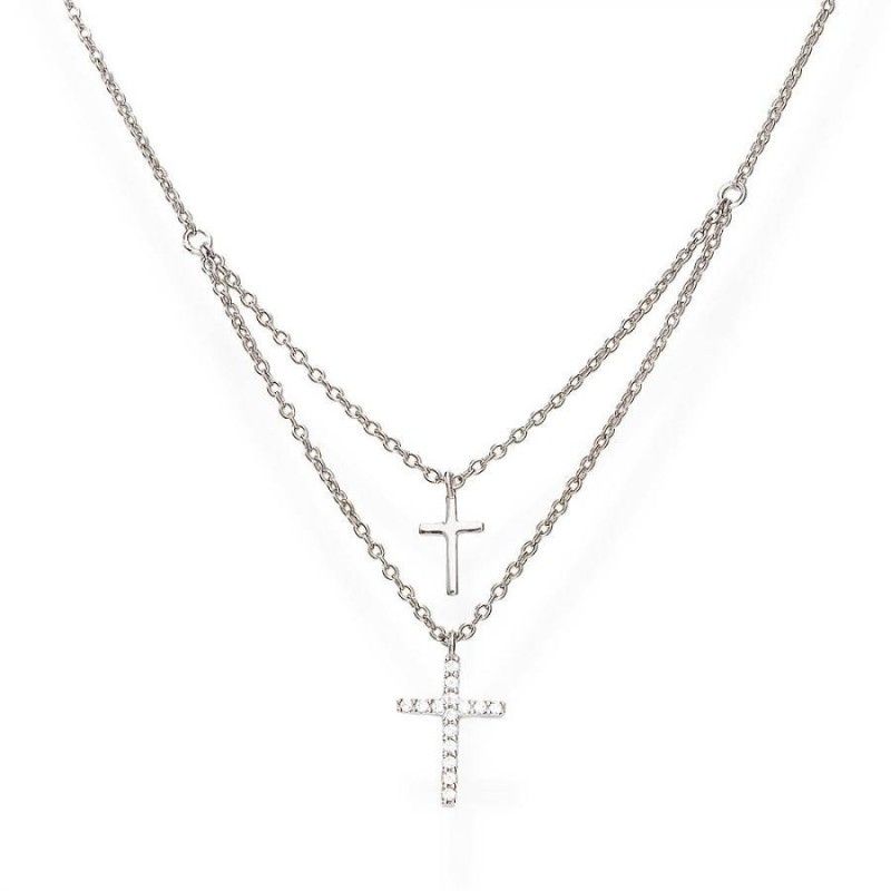 Collana Donna AMEN collezione Diamond - CL2CROSSBBZ