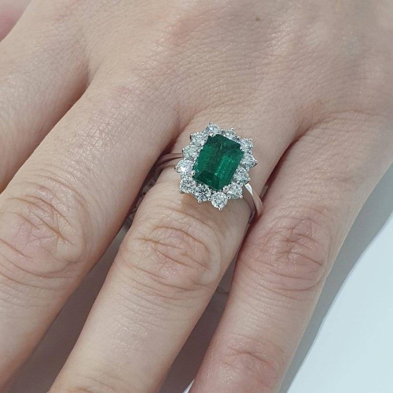 Anello Donna GIORGIO VISCONTI in oro, smeraldo e diamanti - AB16800S