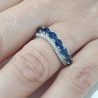 Anello Donna GIORGIO VISCONTI in oro, zaffiri blu e diamanti  -  ABX16158Z