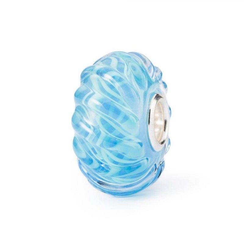 Beads Trollbeads TGLBE-20329“Onda Cristallina” in vetro