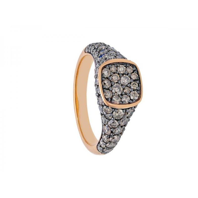 Anello Donna LJ ROMA 1962 in oro e diamanti brown - 251293