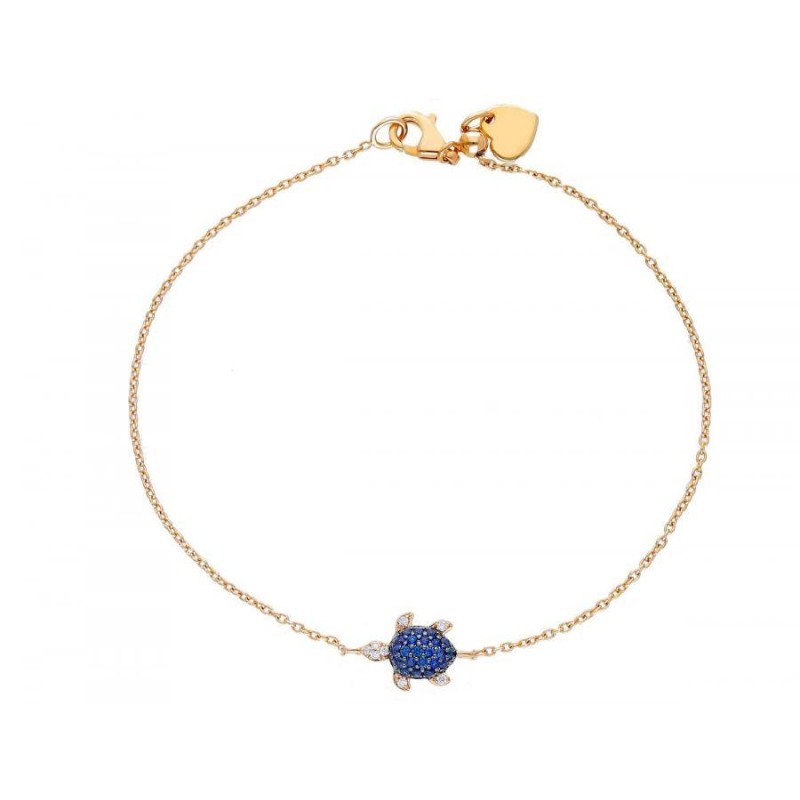 Bracciale Donna LJ ROMA 1962 in oro, zaffiri blu e diamanti - 249306