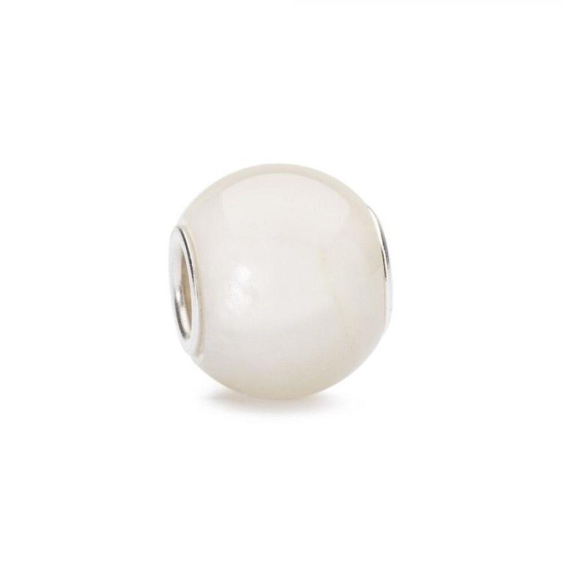 Beads Trollbeads TSTBE-00017 “Pietra di Luna Bianca Rotonda” in pietra preziosa