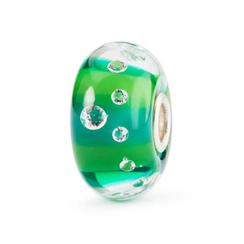 Beads Trollbeads TGLBE-00225  “Diamante della Fortuna”  in vetro