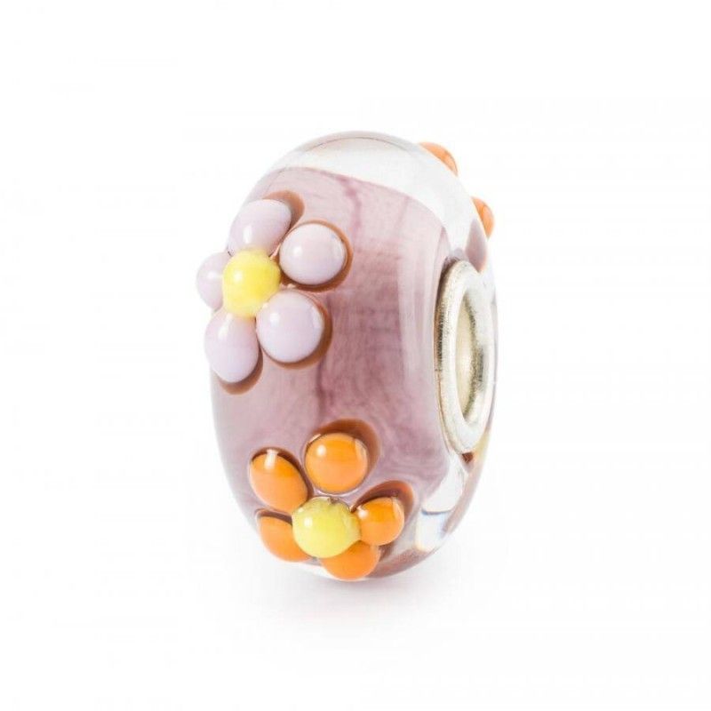 Beads Trollbeads TGLBE-20322  “Bouquet Gioioso”  in vetro - collezione Thun by Trollbeads