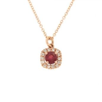 Collana Donna I GIOIELLI DEL SOLE in oro, rubino e diamanti  -  CLC014R-007