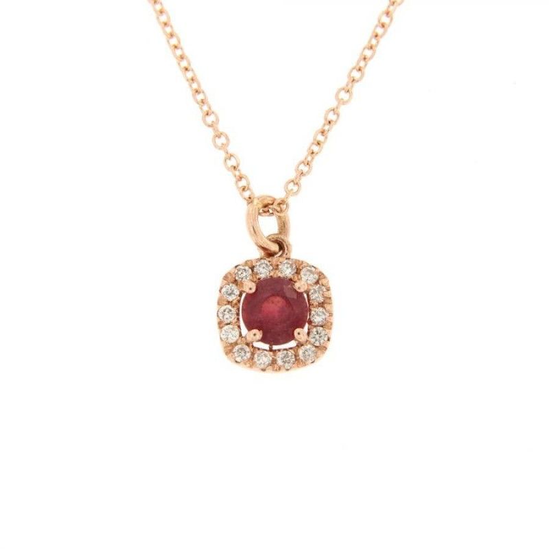 Collana Donna I GIOIELLI DEL SOLE in oro, rubino e diamanti - CLC014-007