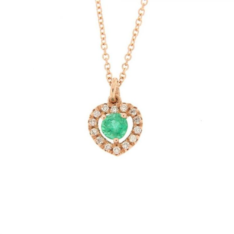 Collana Donna I GIOIELLI DEL SOLE in oro, smeraldo e diamanti - CLC15S-007