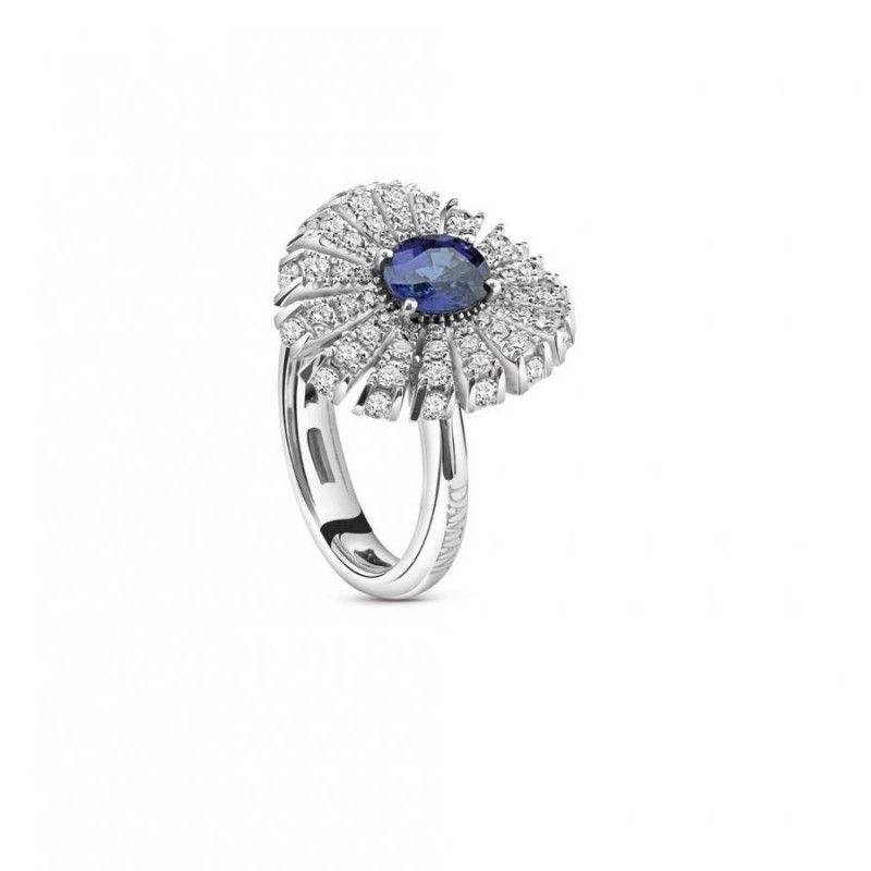 Anello Donna DAMIANI in oro, zaffiro blu e diamanti collezione Sufì - 81051830