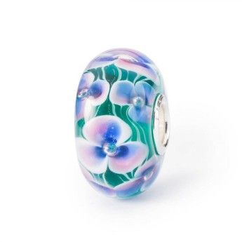 Beads TROLLBEADS   -   Viole del Pensiero  -   in Vetro   -  TGLBE-20348