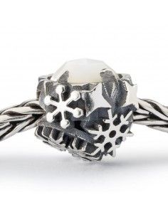 Beads TROLLBEADS   “Baci di Neve” in argento 925 e madreperla  -  TAGBE-00293