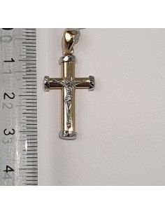 Croce Unisex in oro giallo ed oro bianco 750  -  495.CR63220