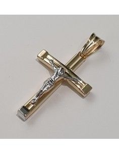 Croce Unisex in oro giallo ed oro bianco 750  -  493.CR75180