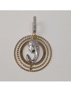 Ciondolo Donna in oro giallo ed oro bianco 750  -  466.MD63180