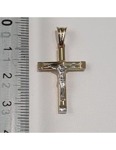 Croce Unisex in oro giallo ed oro bianco 750  -  493.CR75180