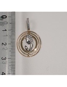 Ciondolo Donna in oro giallo ed oro bianco 750  -  466.MD63180