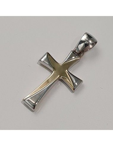 Croce Unisex in oro giallo ed oro bianco 750  -  470.CR48126