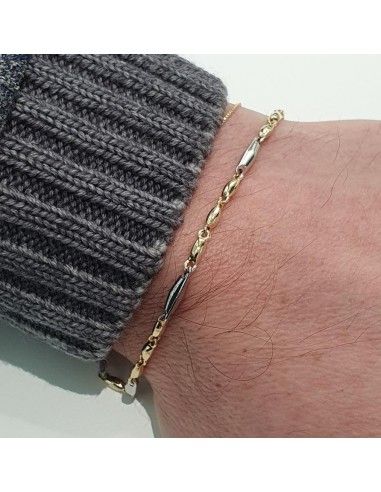 Bracciale Uomo in oro giallo ed oro bianco 750  -  469.BR56430
