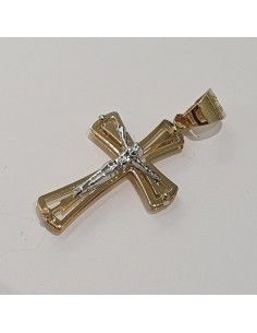 Croce Unisex in oro giallo ed oro bianco 750  -  541.CR37110