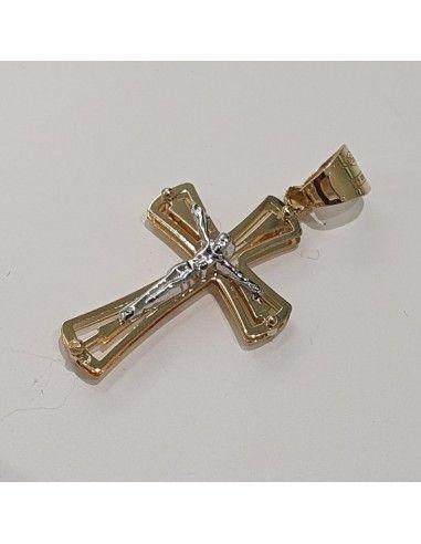 Croce Unisex in oro giallo ed oro bianco 750  -  541.CR37110