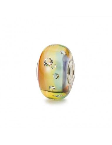 Beads TROLLBEADS  -  Diamante Arcobaleno -  in Vetro e Zirconi  - TGLBE-00214