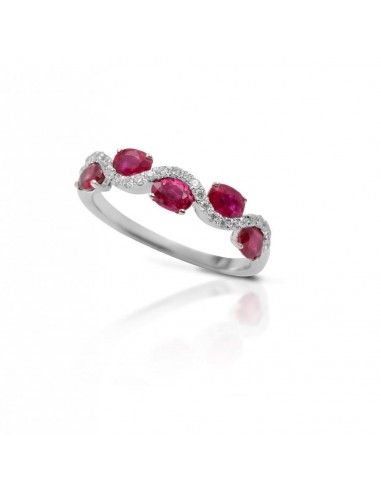 Anello Donna GIANNI CARITA’ in oro con diamanti e rubini - FA2278/2