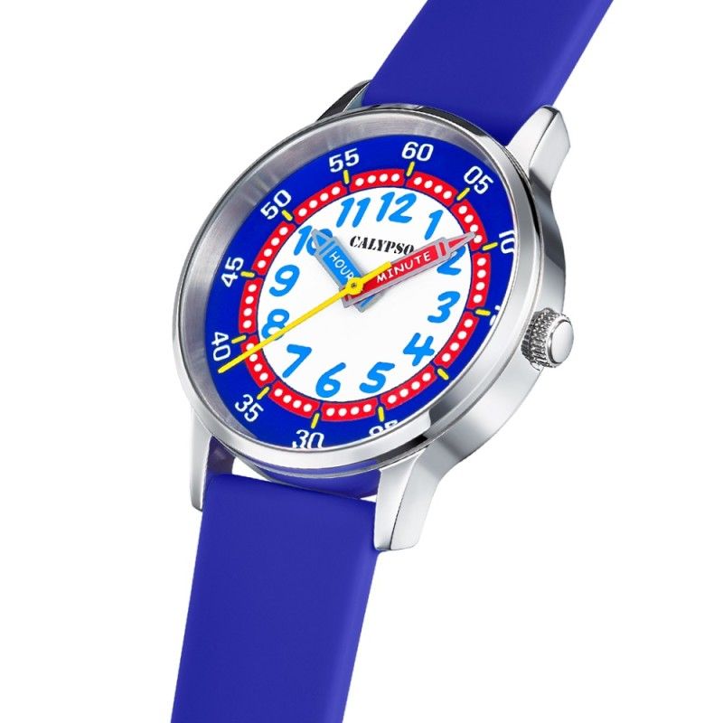 Orologio Bambino Calypso Gomma Quarzo Digitale Cronografo Blu Azzurro  K5830/2