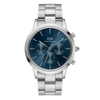 Orologio Uomo DANIEL WELLINGTON Iconic Chronograph Link Artic Blue - DW00100644