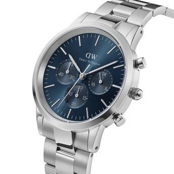 Orologio Uomo DANIEL WELLINGTON Iconic Chronograph Link Artic Blue - DW00100644