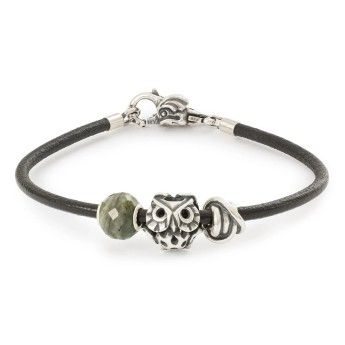 Bracciale TROLLBEADS in Pelle e Argento 925 - TLEBR-00083