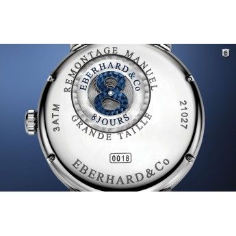 Orologio Uomo Eberhard 8 Jours Grande Taille - Quadrante Blu - 21027 CP