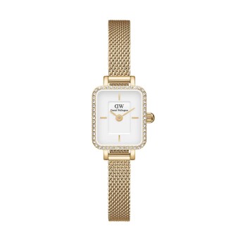 Orologio Donna DANIEL WELLINGTON Quadro Mini Lumine Bezel Gold - DW00100730