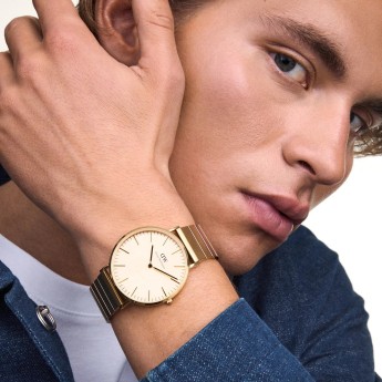 Orologio Uomo DANIEL WELLINGTON Classic Piano Link Gold Unitone - DW00100779