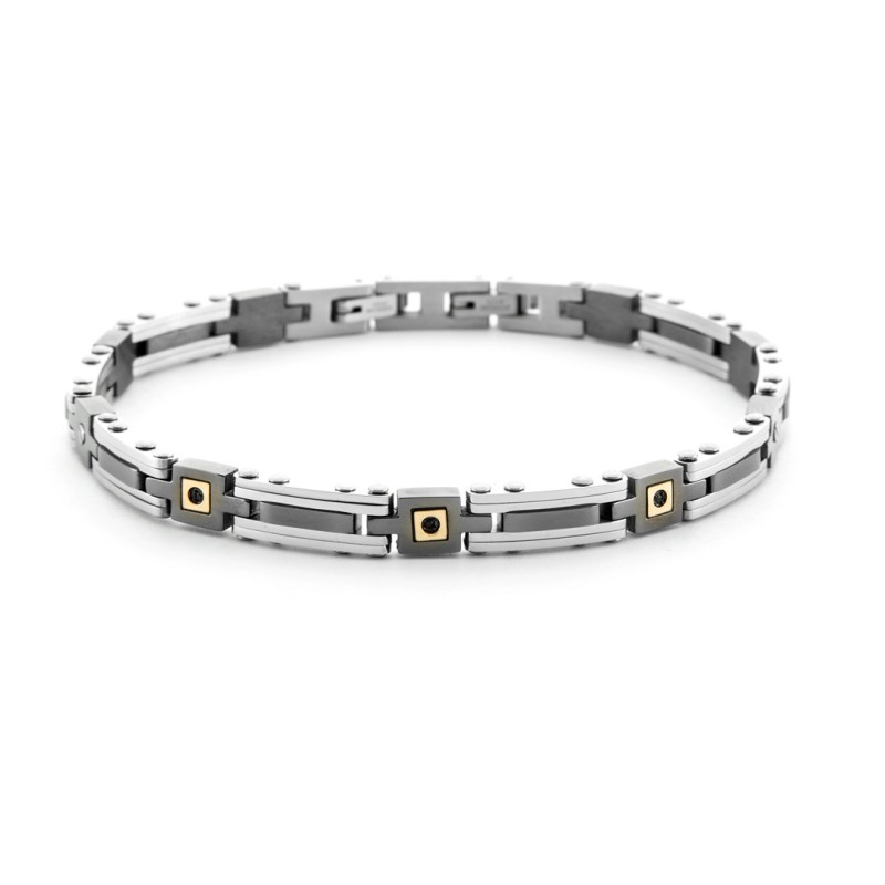 Bracciale Uomo 4US CESARE PACIOTTI Steel & Gold - 4UBR6955