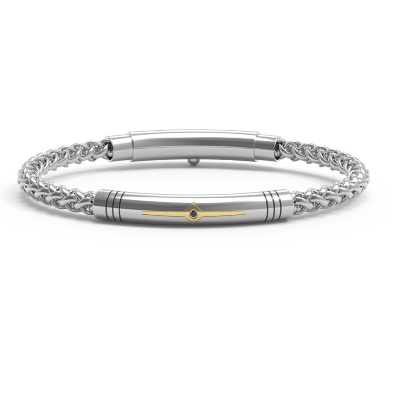 Bracciale Uomo 4US CESARE PACIOTTI Steel & Gold - 4UBR7673