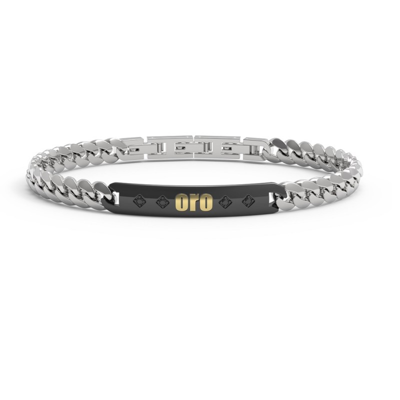 Bracciale Uomo 4US CESARE PACIOTTI Steel & Gold - 4UBR7656