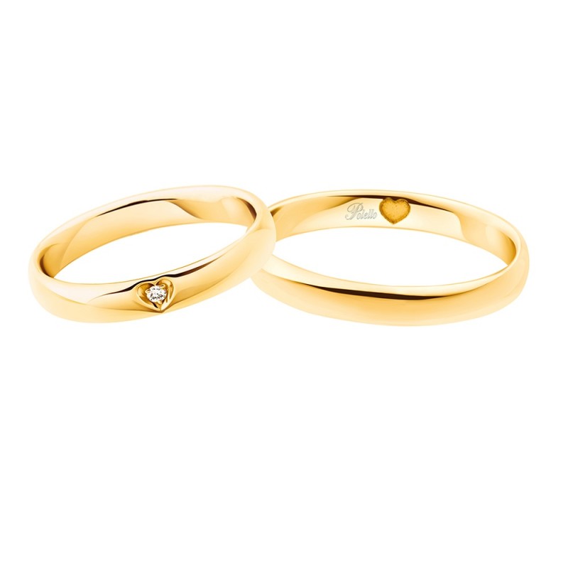 Coppia Fedi POLELLO Pensieri D’Amore - 3120DG-3120UG