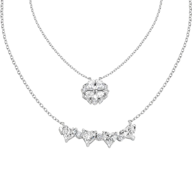 Collana Donna AMEN Quadricuore - CLPMHBB