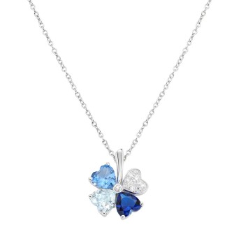 Collana Donna AMEN Quadricuore - CLPQUBMBL