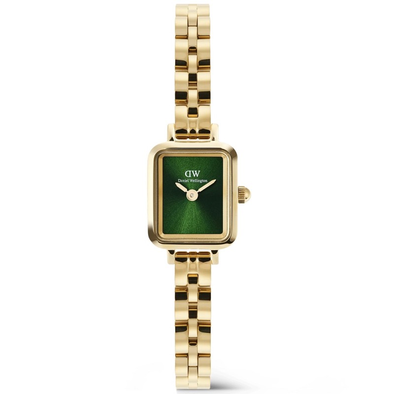 Orologio Donna DANIEL WELLINGTON Quadro Mini Arch 3-link Emerald Sunray Gold - DW00100852