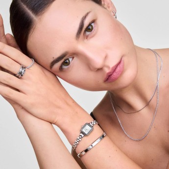 Orologio Donna DANIEL WELLINGTON Quadro Mini Arch 3-link White Sunray Silver - DW00100844