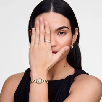 Orologio Donna DANIEL WELLINGTON Quadro Mini Arch 3-link White Sunray Gold - DW00100850